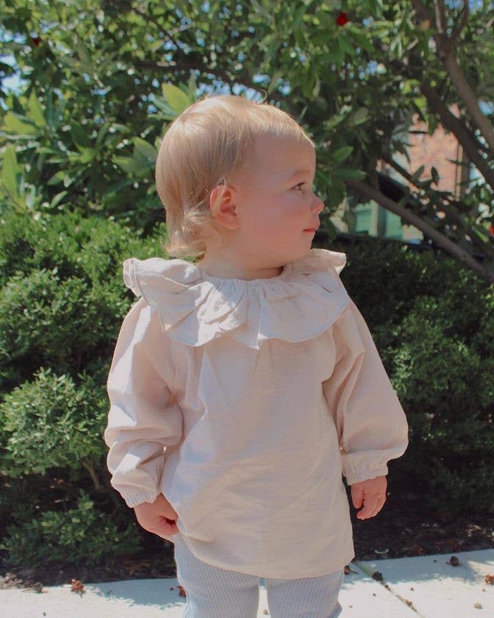 Annie & Charles® linen blouse with collar