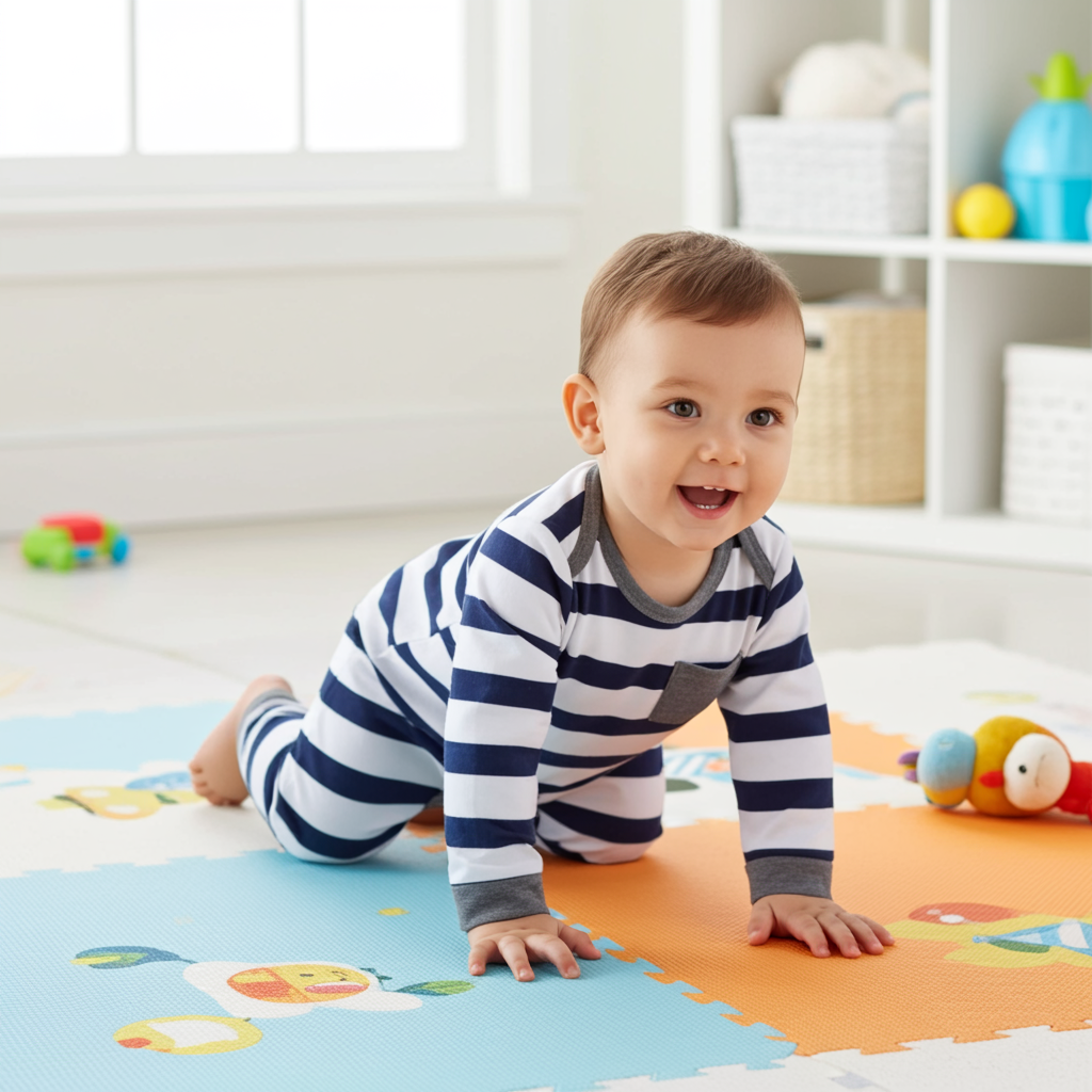 PatPat - Baby Boy All Over Striped or Star Print Long-sleeve Jumpsuit: White / 0-3 Months