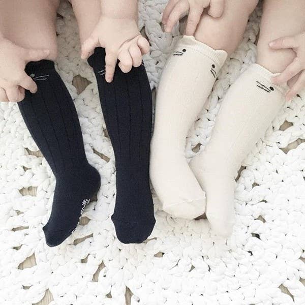 Vaenait Baby - Nero Knee Socks -Navy: Navy / S (1-3T)