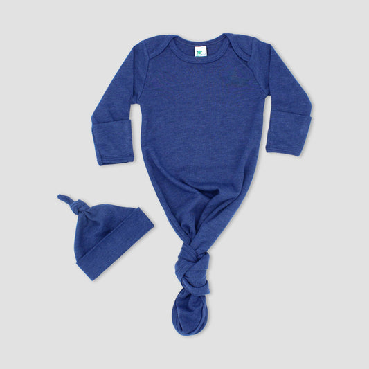 Knotted Baby Gown & Hat Set