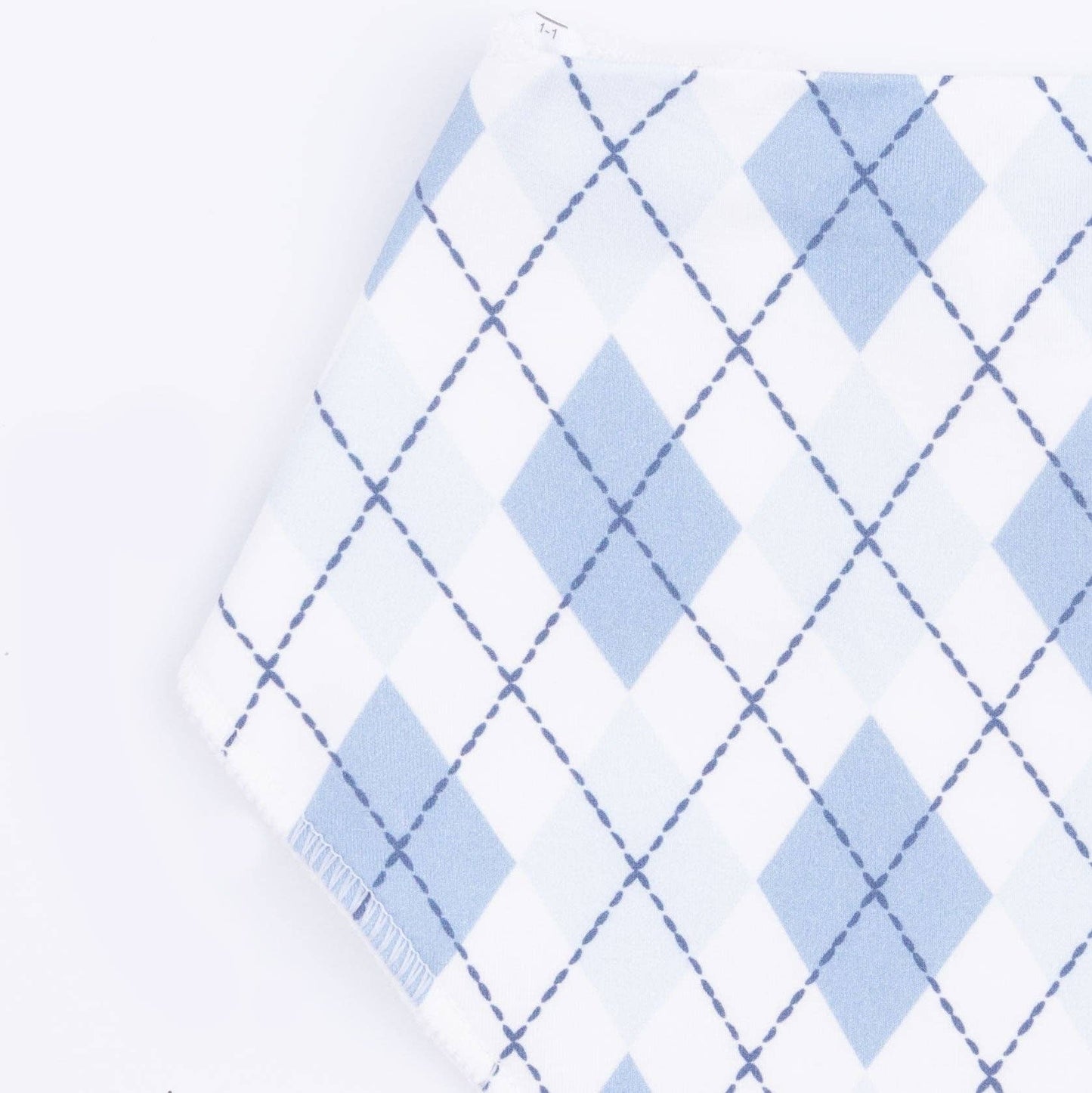 Angel Dear - Blue Argyle - Bandana Bib: O/S