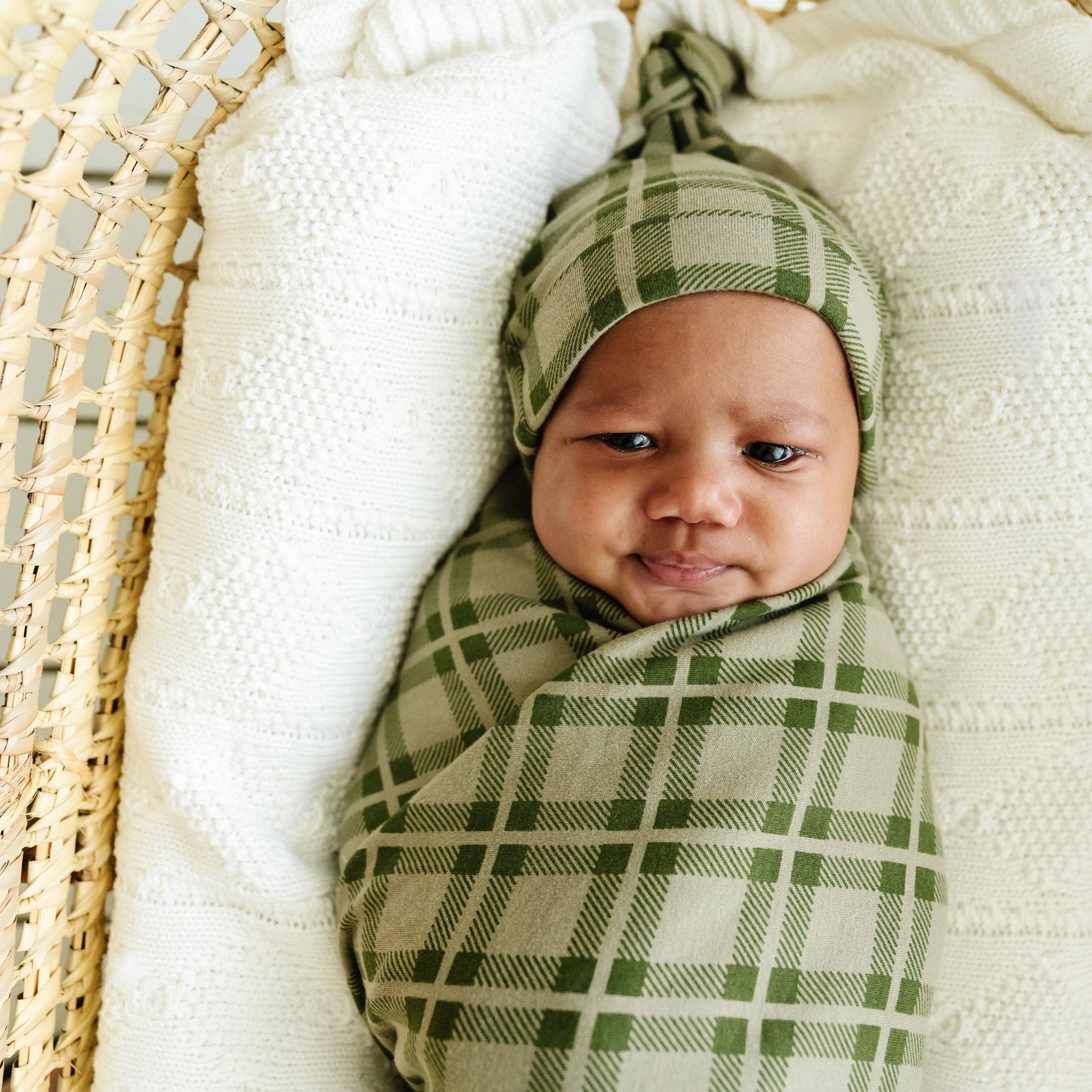 Organic Swaddle Blanket & Hat