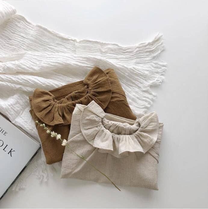 Annie & Charles® linen blouse with collar