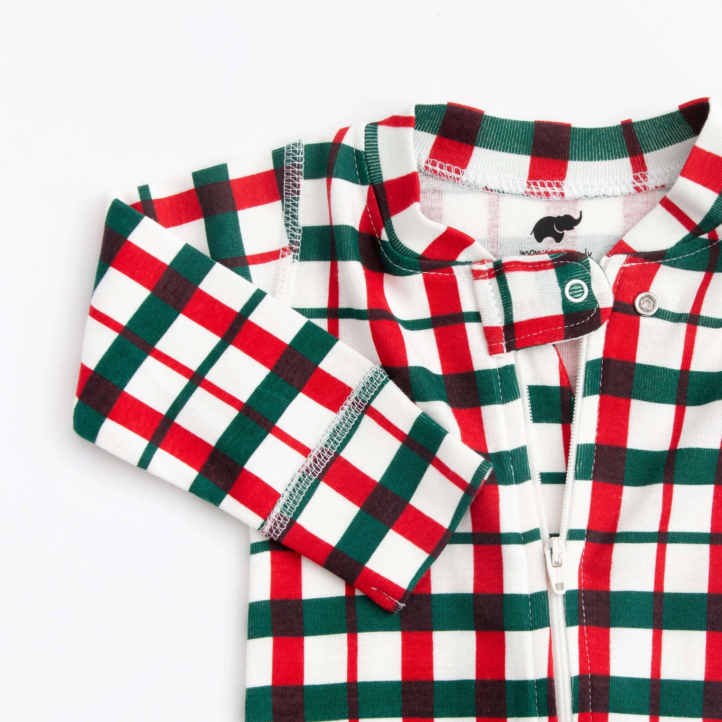 Monica + Andy - Matching Family One-Piece Baby Pajamas_Festive Plaid: Unisex / Festive Plaid / 6-9m