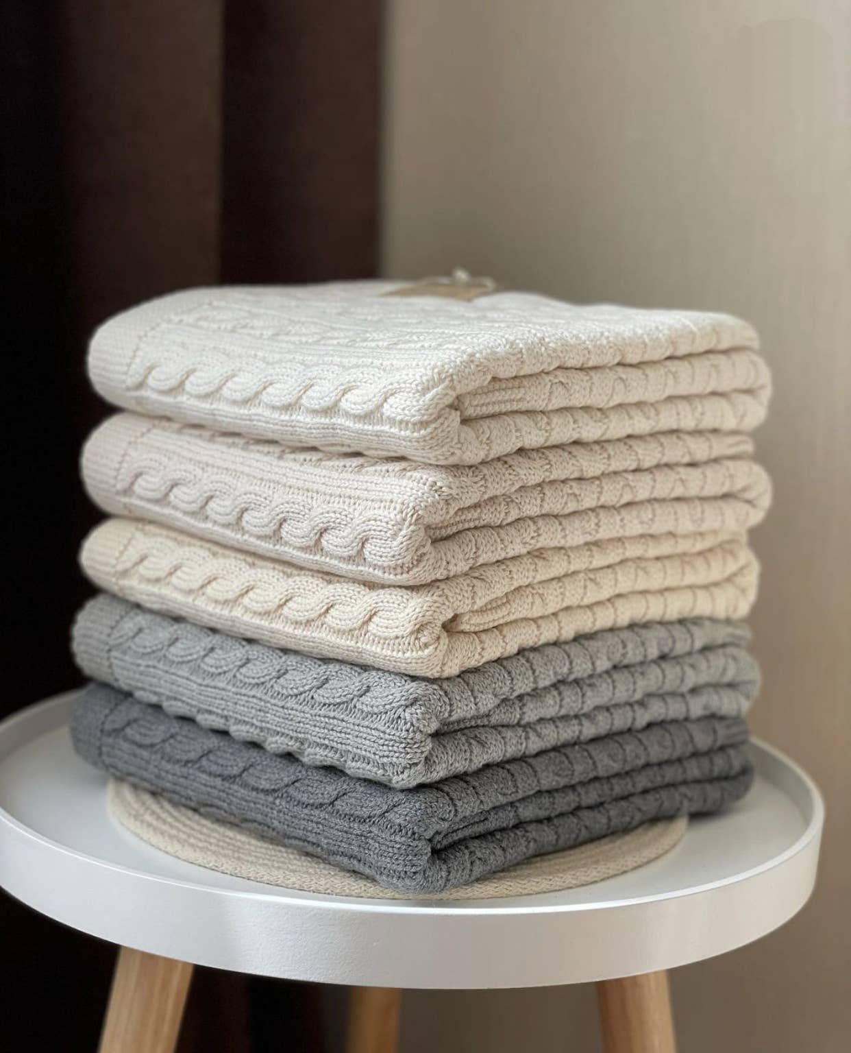 Baby blanket Knitted 100% Cotton