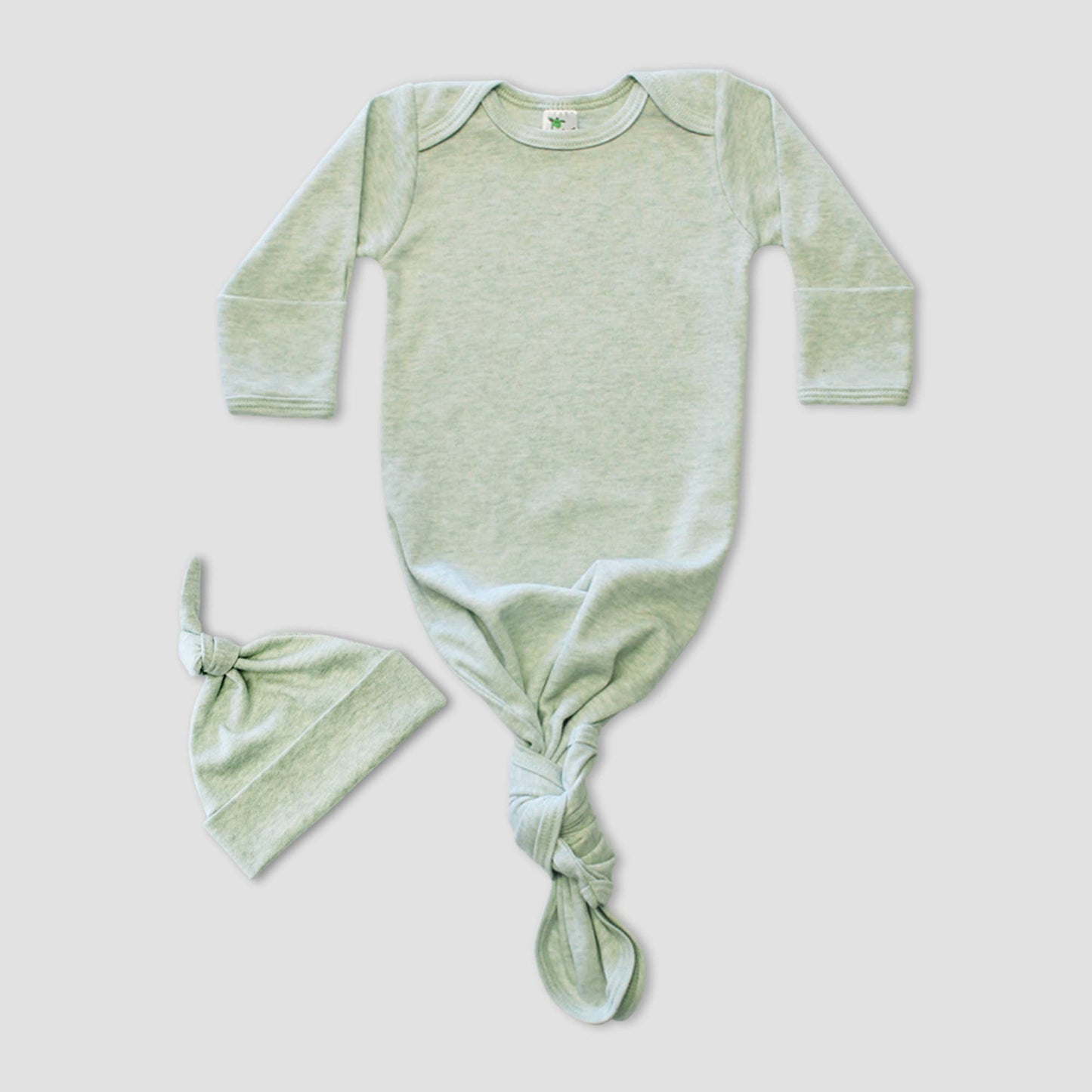 Knotted Baby Gown & Hat Set