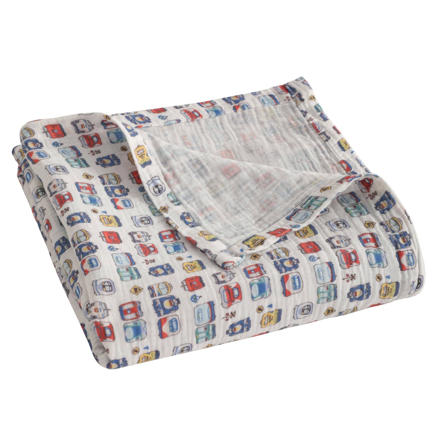 Bay & Loom - Muslin Cotton Baby Swaddle Blanket, Toddler Nursery Blanket: Vintage Floral / 30"x 40" / 2-Layer
