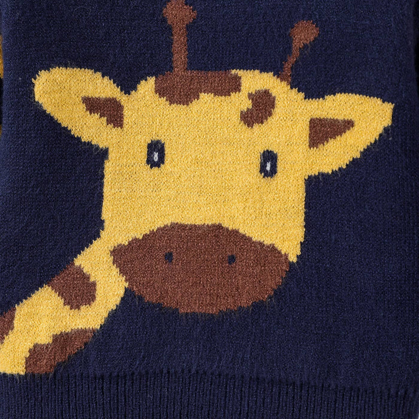 PatPat - Baby Boy Giraffe Embroidery Long-sleeve Sweater: 9-12M