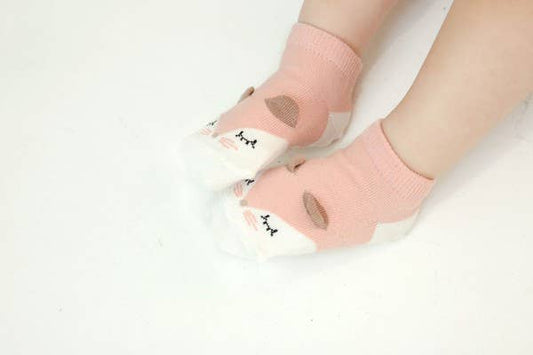 Vaenait Baby - Ringbell Pink Cat Socks: Pink / L (5~8T)