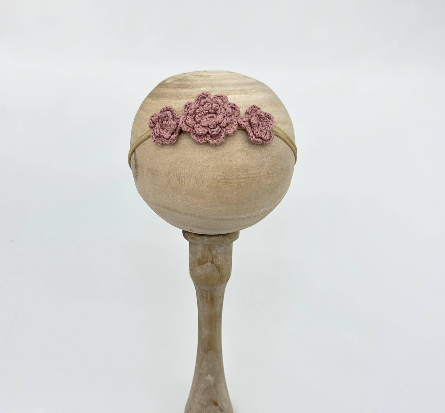 OLIVE & CRADLE - Crochet Flower Headband: Without Card / Pink-1 / Single Flower