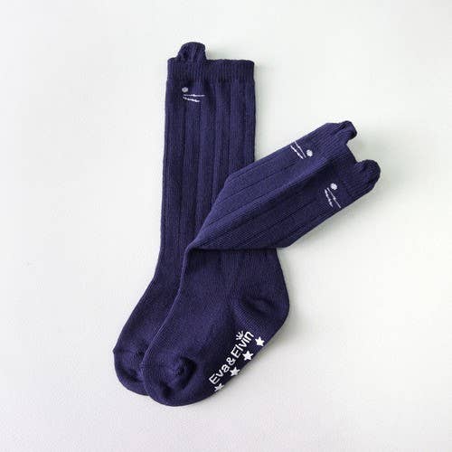 Vaenait Baby - Nero Knee Socks -Navy: Navy / S (1-3T)