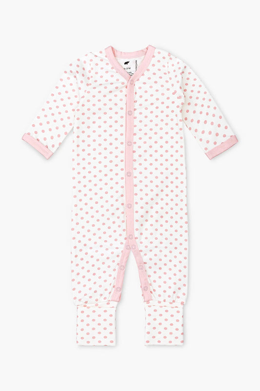 Monica + Andy - On the Go One-Piece_Light Pink Polka Dots: Girl / Light Pink Polka Dots / 3-6m