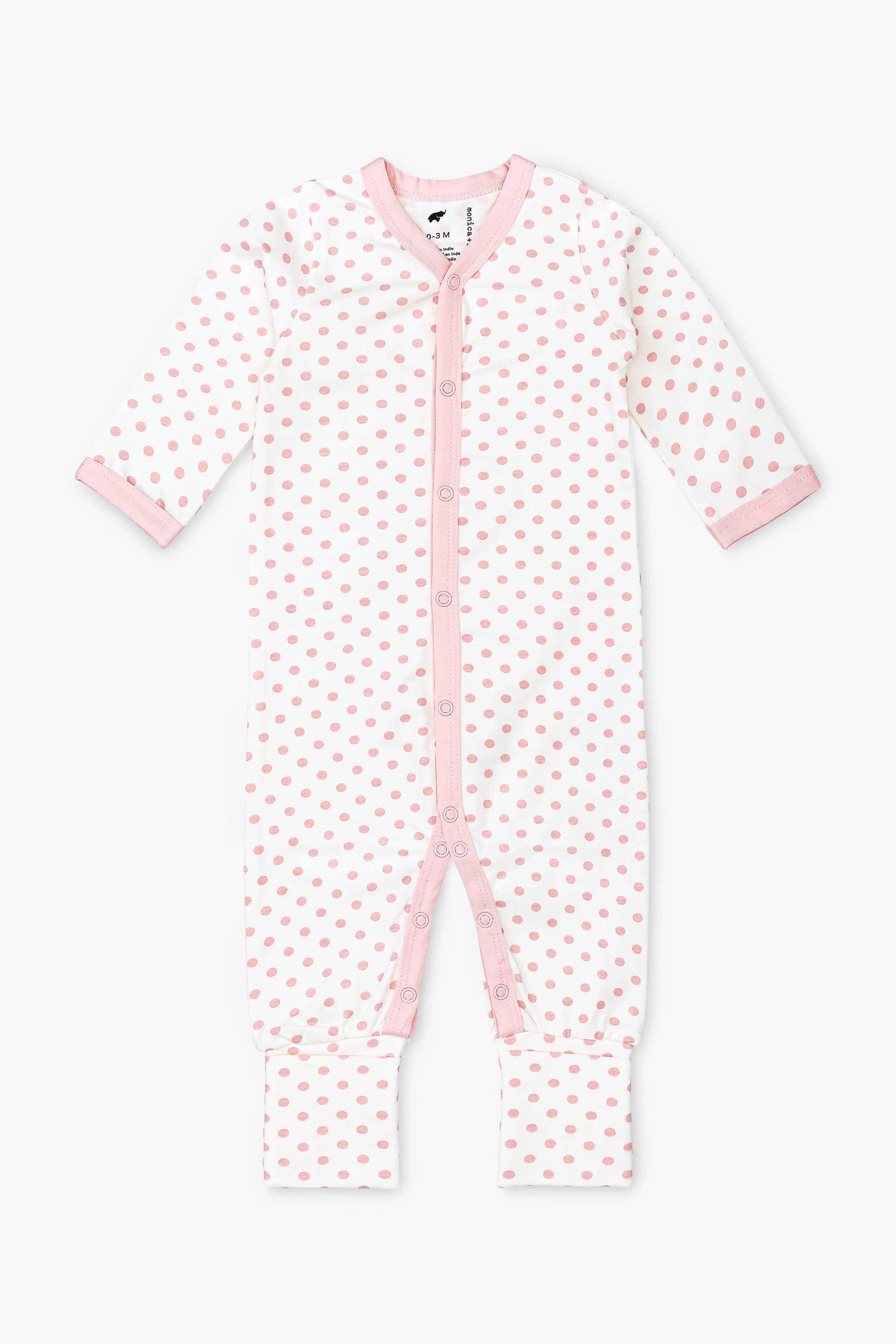 Monica + Andy - On the Go One-Piece_Light Pink Polka Dots: Girl / Light Pink Polka Dots / 6-9m