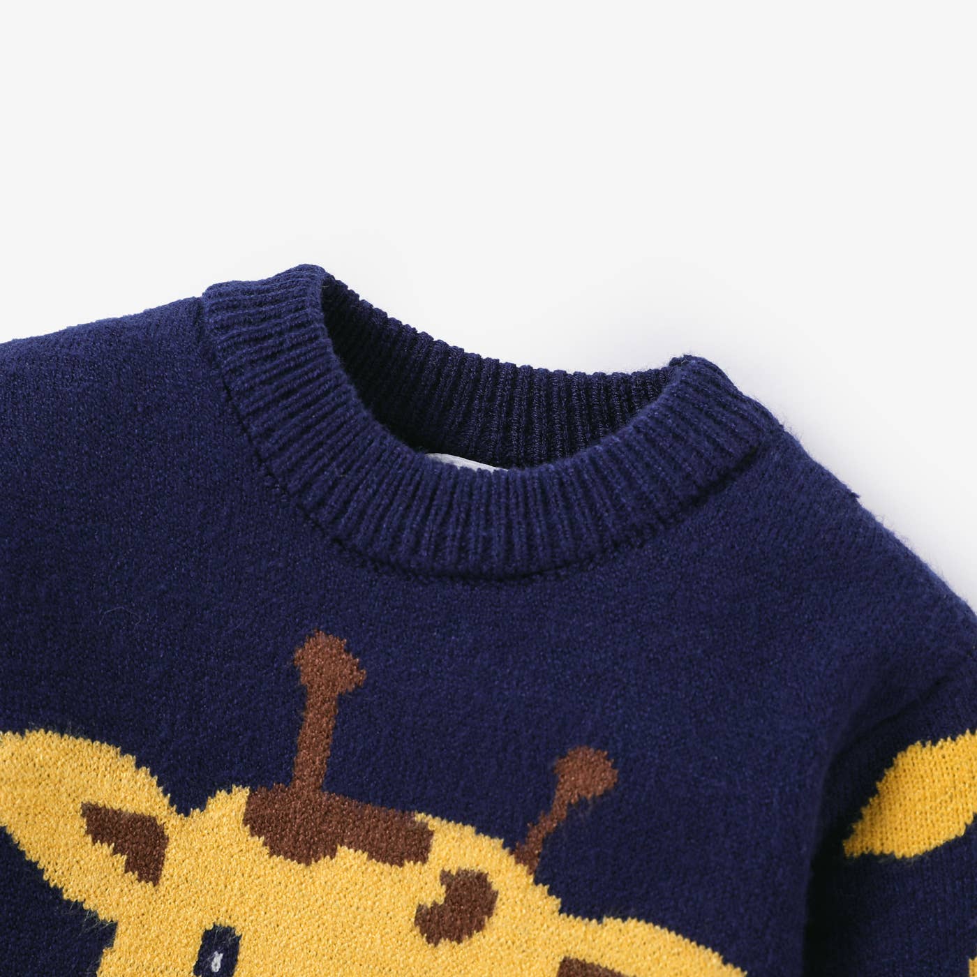 PatPat - Baby Boy Giraffe Embroidery Long-sleeve Sweater: 3-6M
