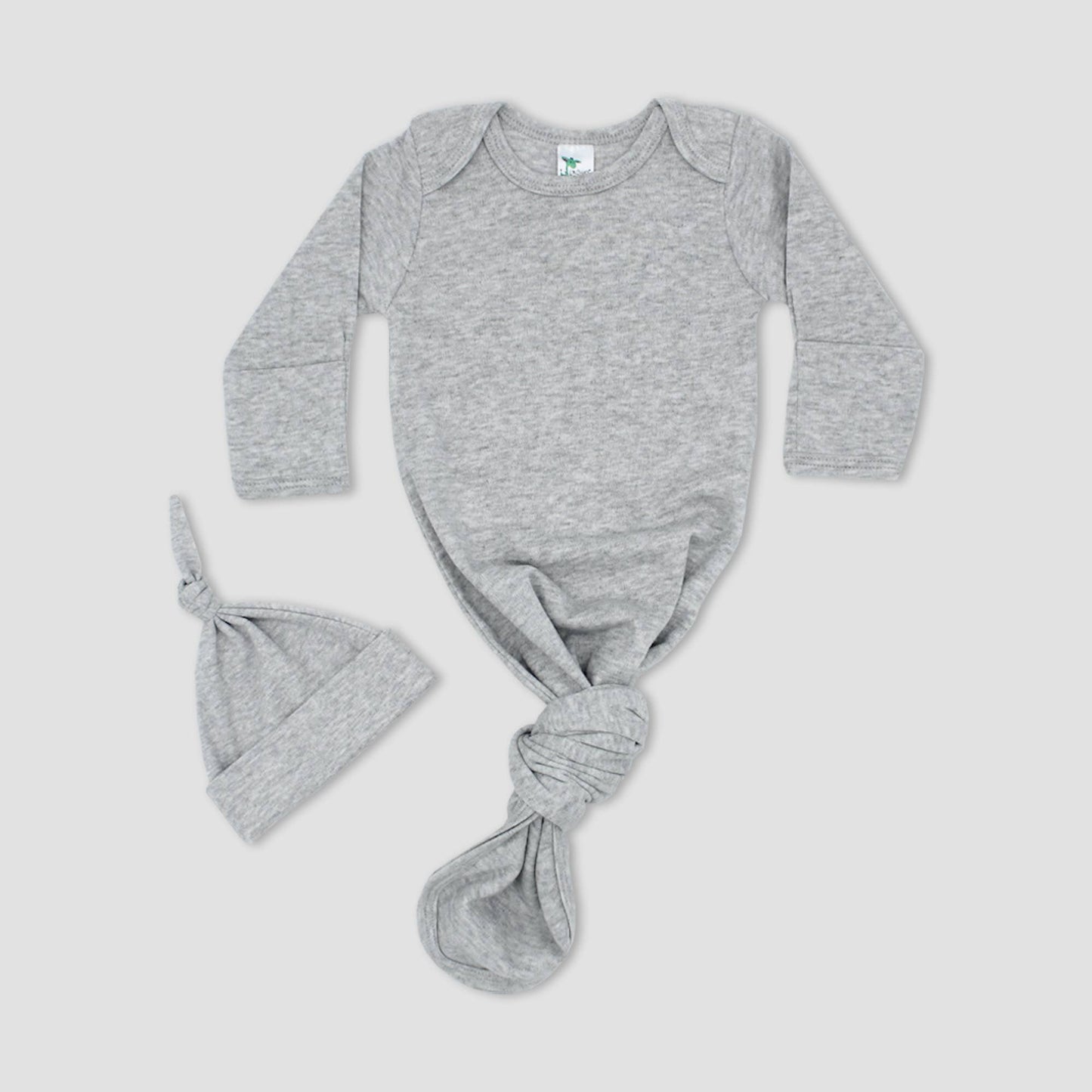 Knotted Baby Gown & Hat Set