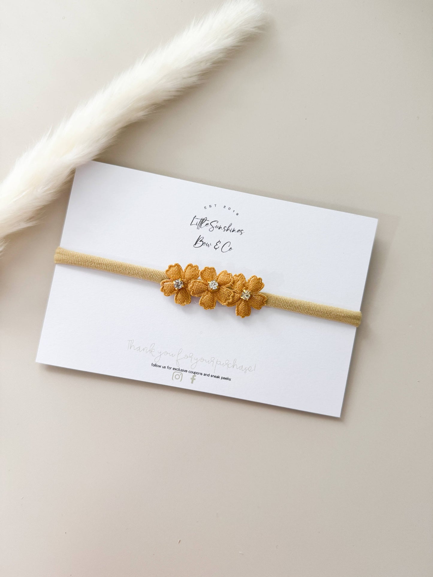Little Sunshines Bow & Co - Floral Nylon Headbands: Lavender