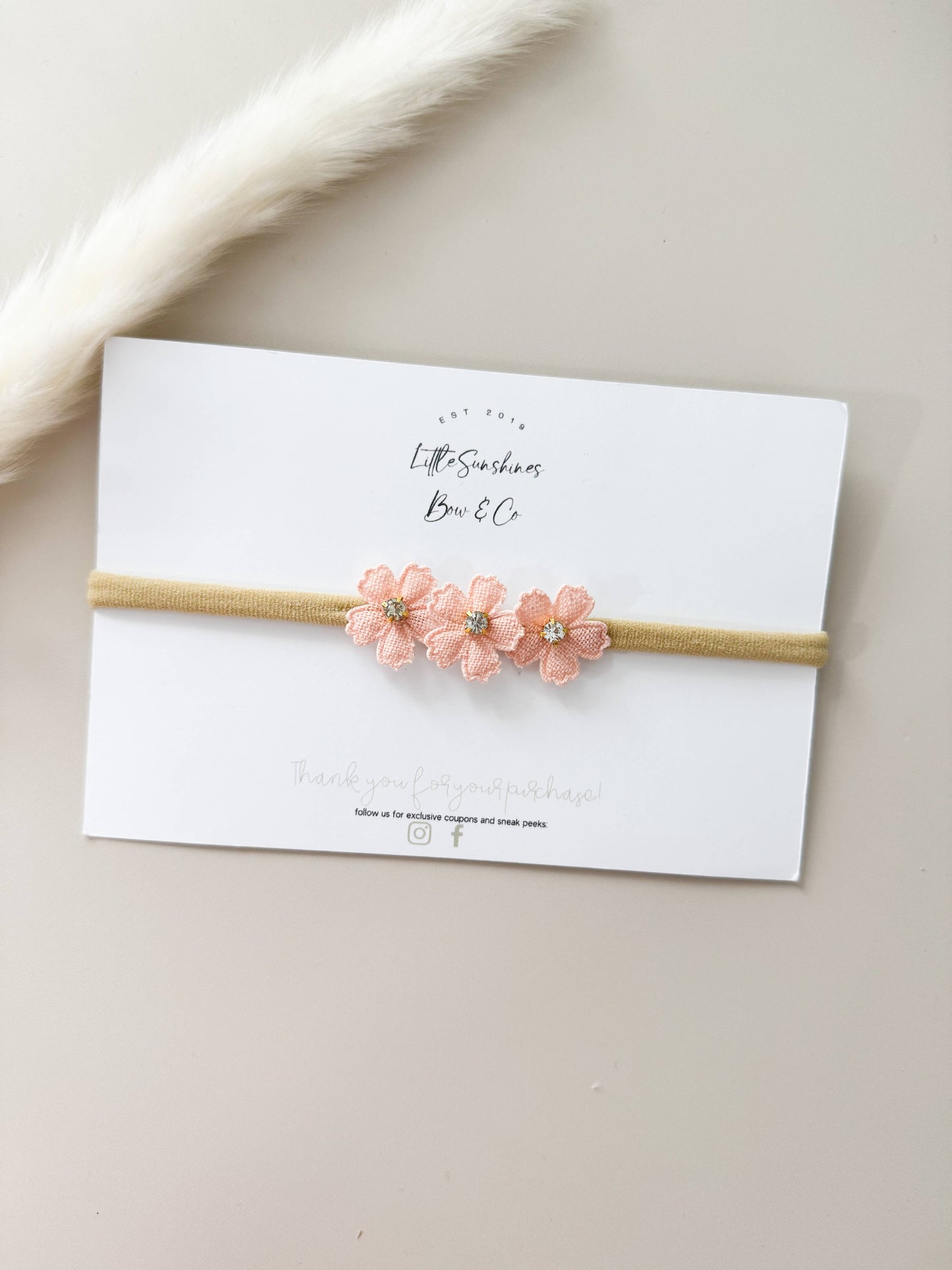 Little Sunshines Bow & Co - Floral Nylon Headbands: Lavender