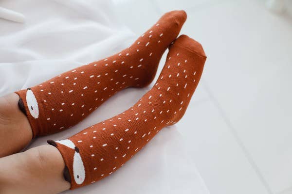 Vaenait Baby - Raccoon- Brown Knee Socks: Brown / L (5~7T)