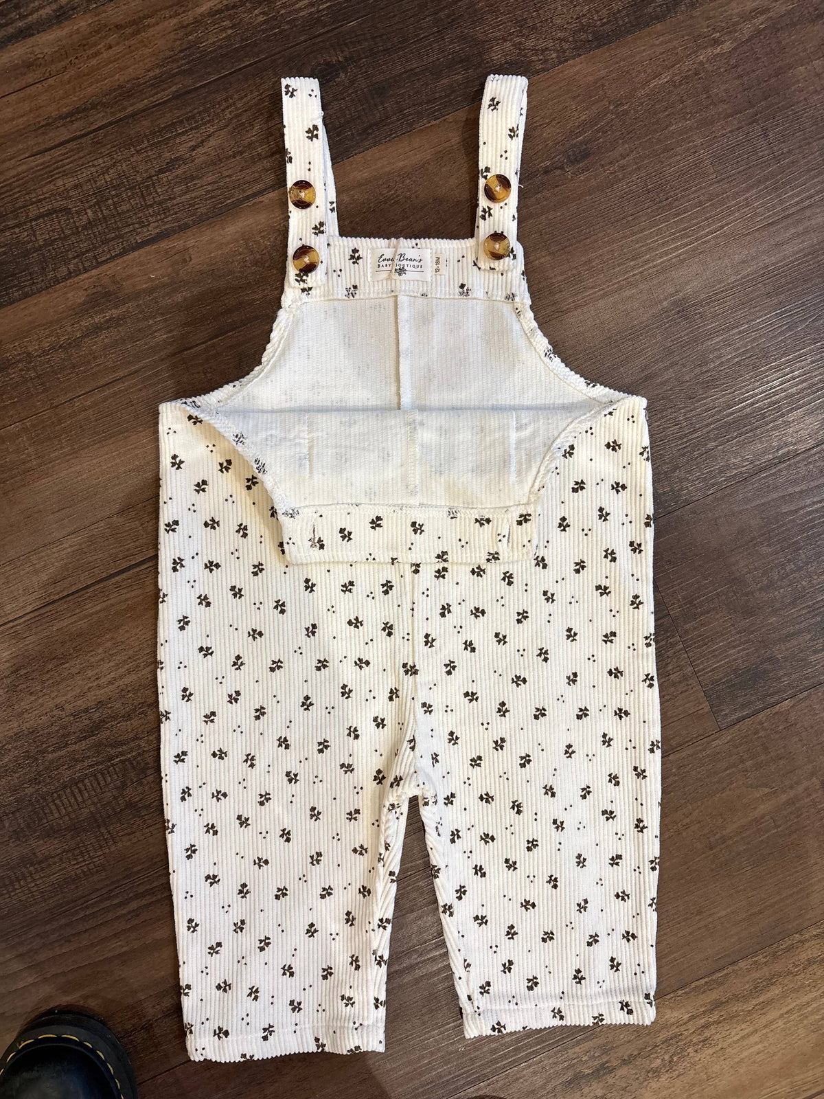 Evvie Bean's - Baby & Toddler Overalls | Breathable Corduroy: Ivory / 3T