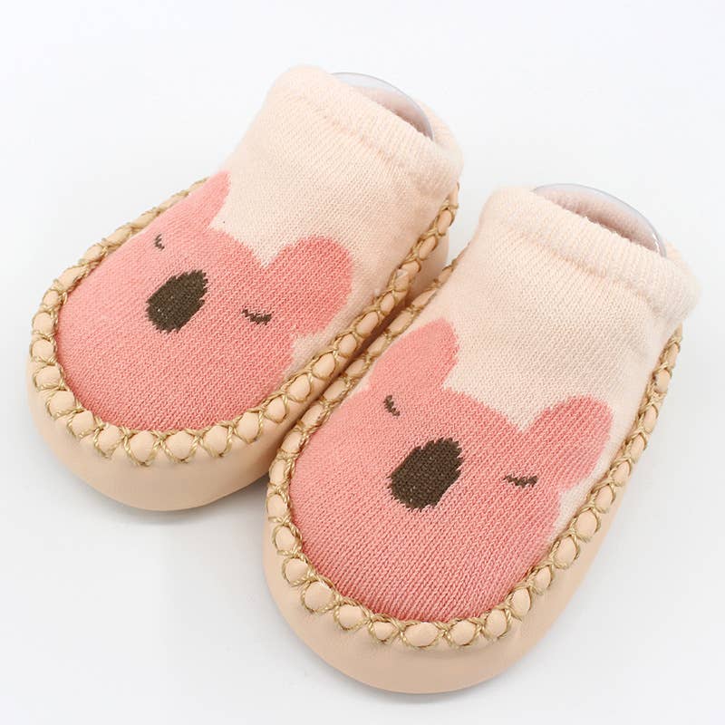 PatPat - Baby Animal Print Antiskid Socks: Pink / 6-9M