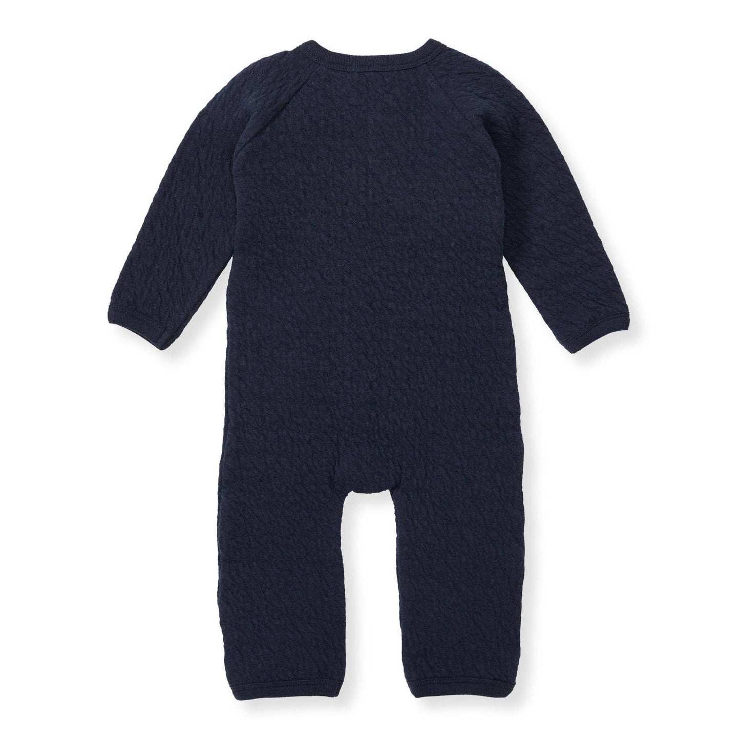 Burt's Bees Baby - Organic Cotton Quilted Bee Wrap-Front Baby Jumpsuit - Midnight: Midnight / 18 Months