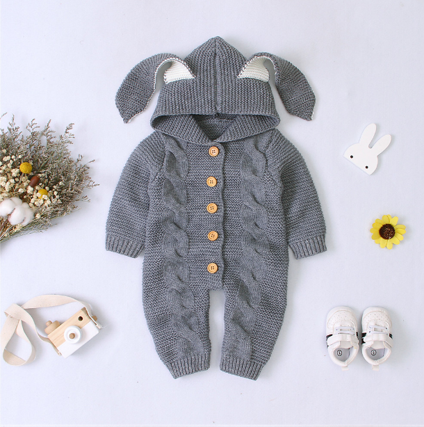 Rabbit Ears Knit Jumpsuit