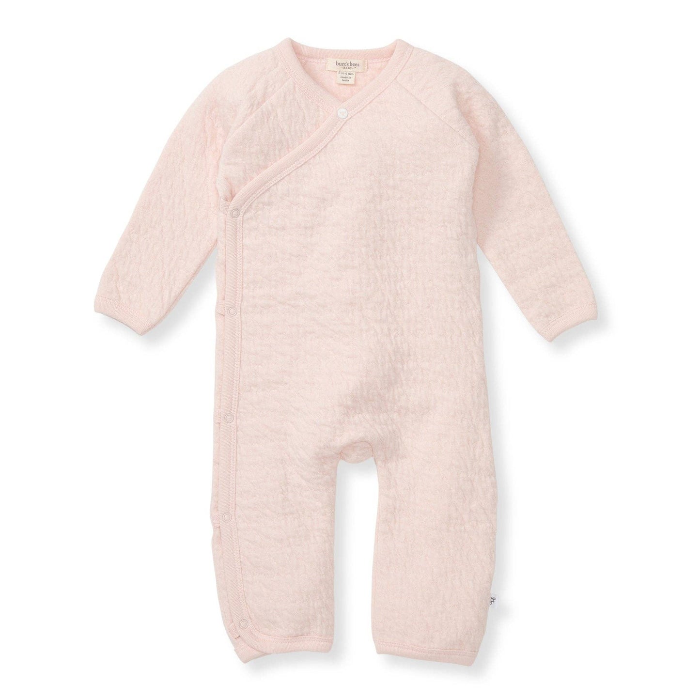 Burt's Bees Baby - Organic Cotton Quilted Bee Wrap-Front Baby Jumpsuit - Ranunculus: Ranunculus / 3-6 Months