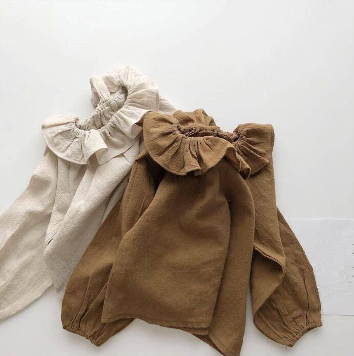 Annie & Charles® linen blouse with collar