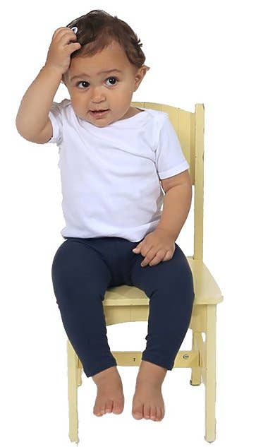 Royal Apparel - Infant Cotton Spandex Leggings: BLACK / 3/6