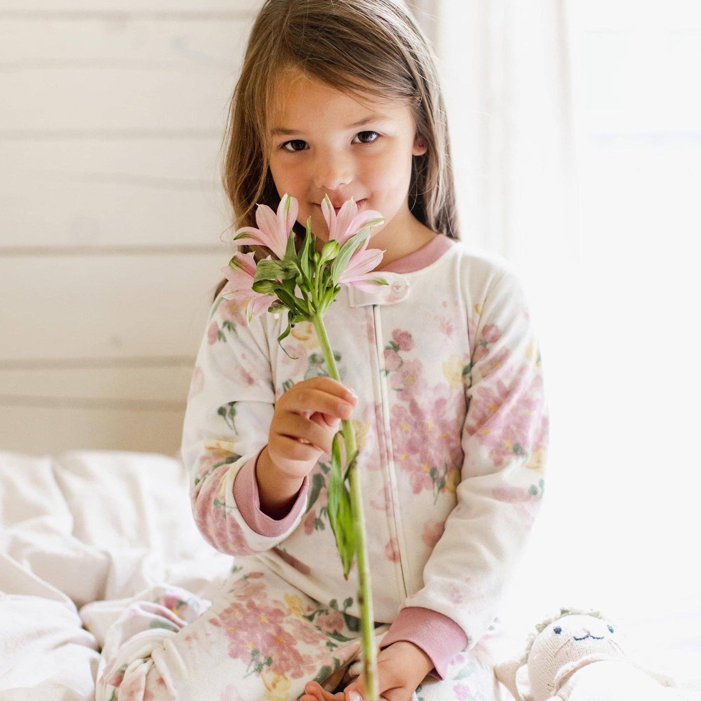 Burt's Bees Baby - Floral Fields polarbee™ Repreve® Fleece Pajamas: 12M