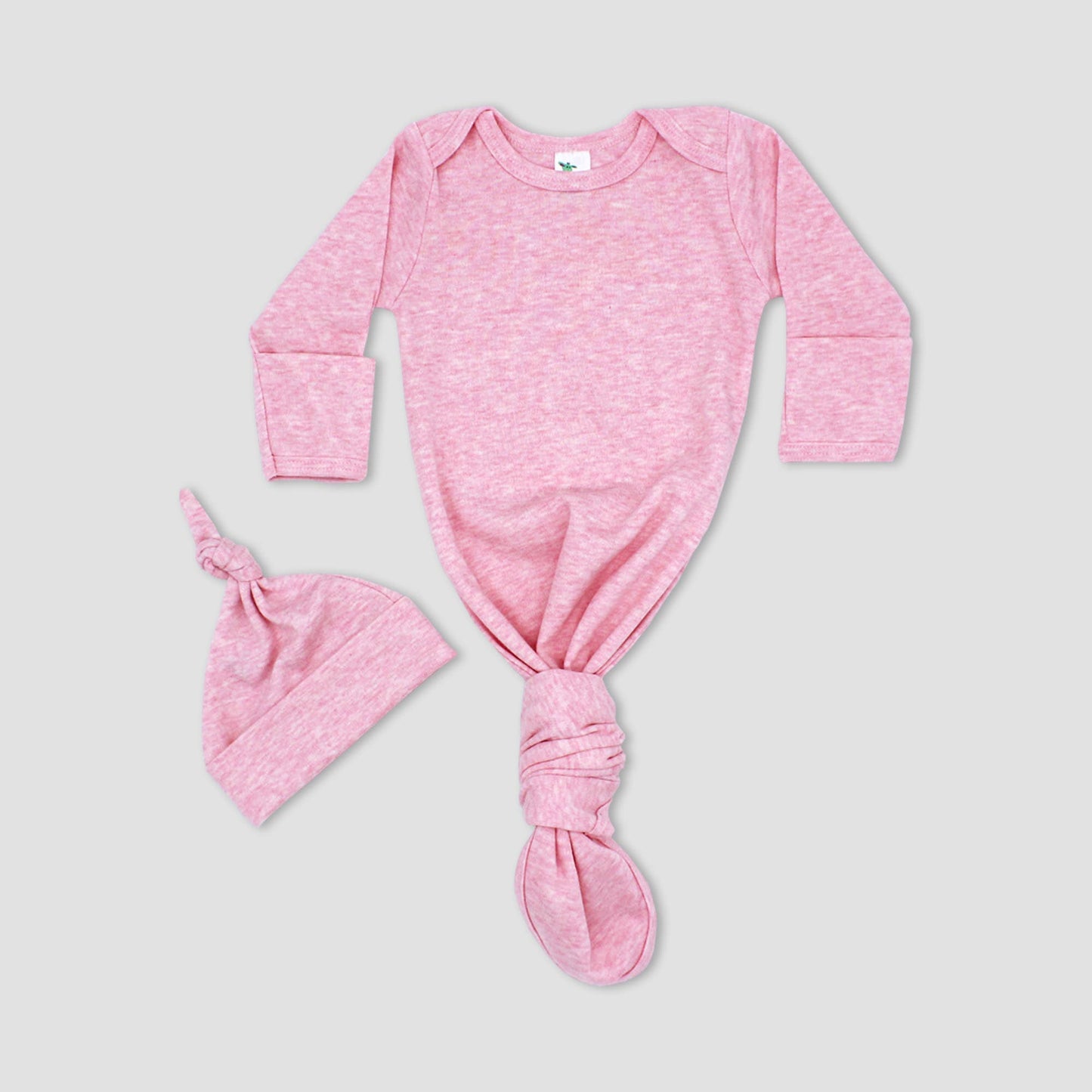 Knotted Baby Gown & Hat Set