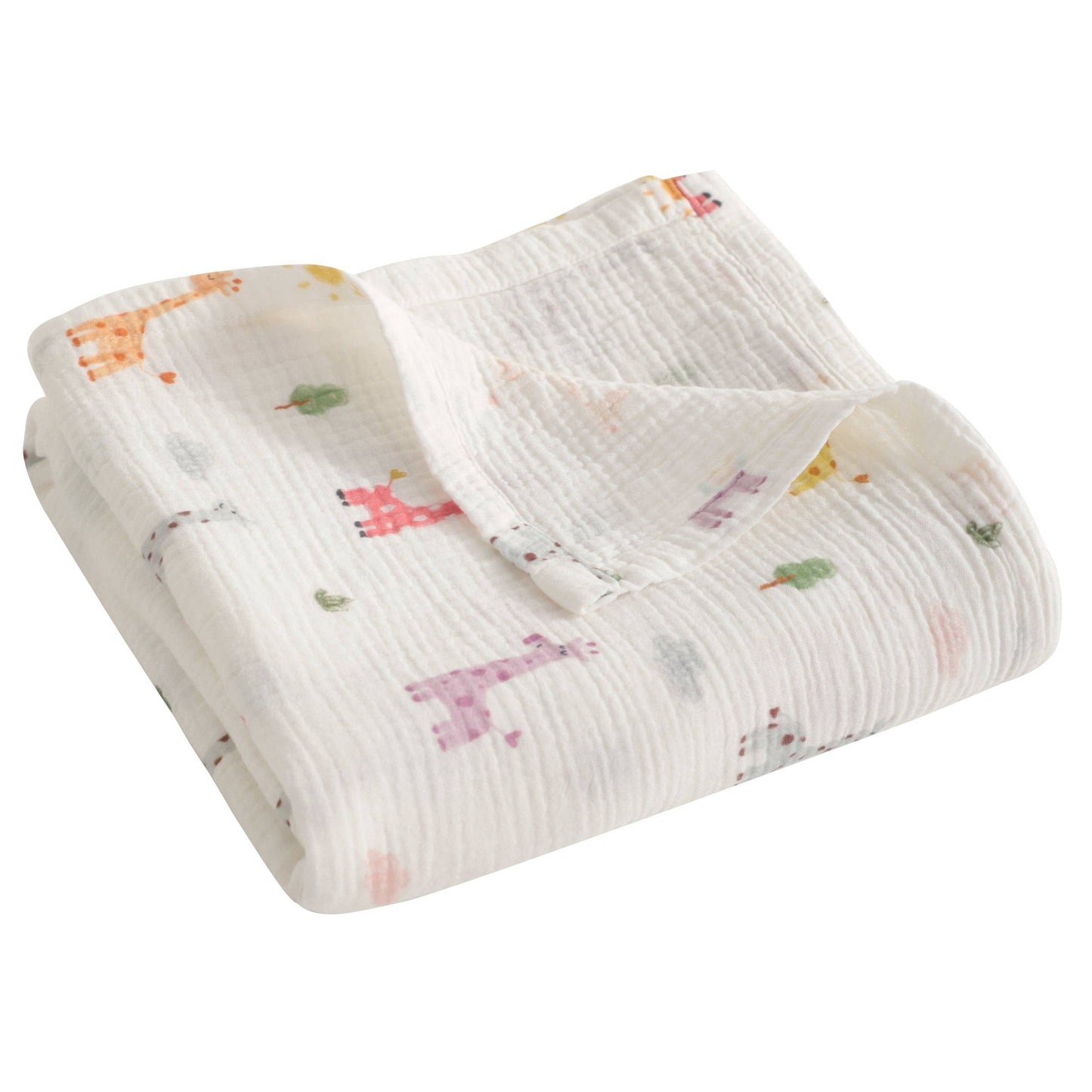 Bay & Loom - Muslin Cotton Baby Swaddle Blanket, Toddler Nursery Blanket: Vintage Floral / 30"x 40" / 2-Layer