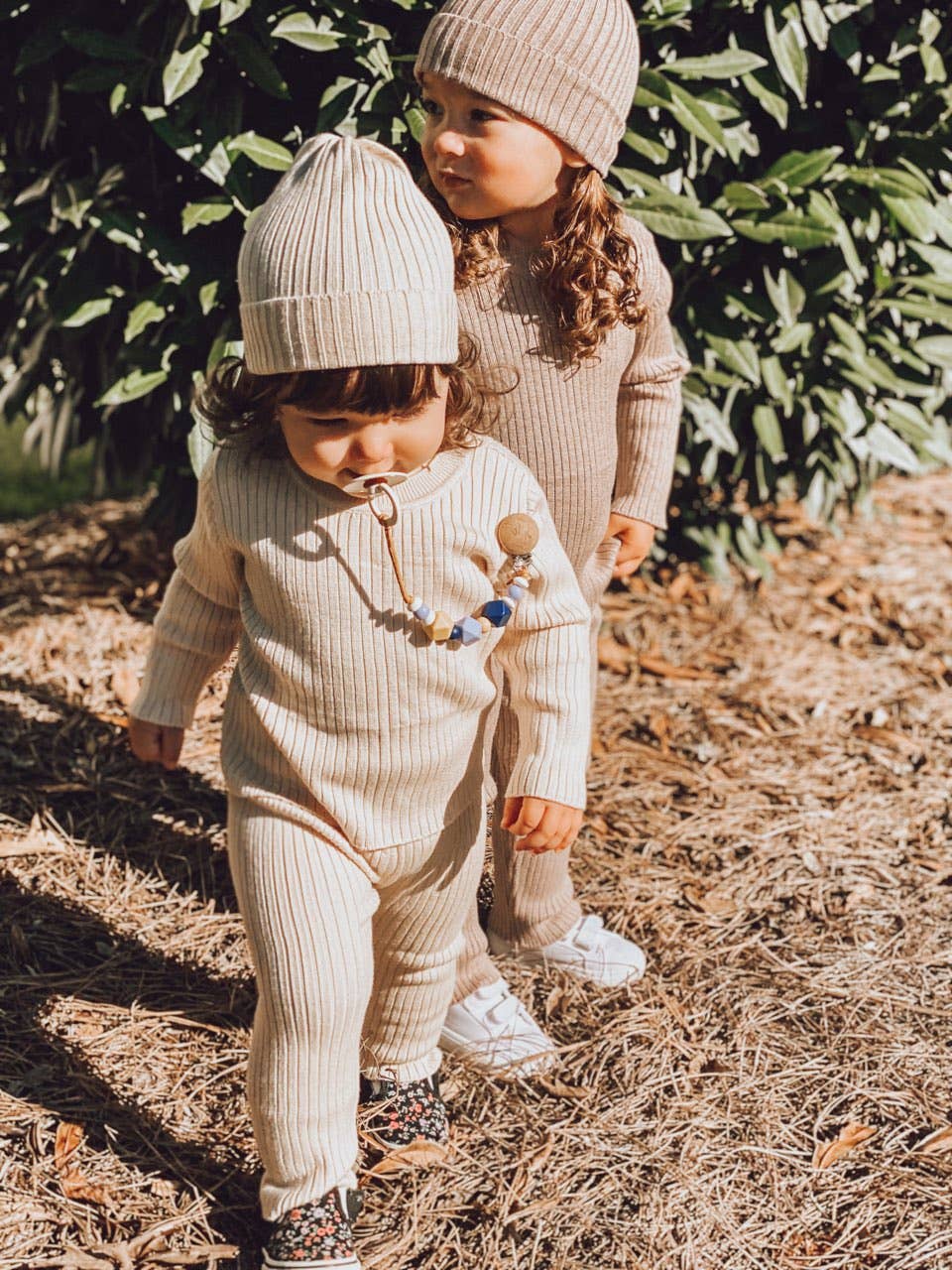 Rocket Bug - Rocket Bug Soft Knit Baby Set- Matching Long Sleeve Pants, Top, and Hat Set for Boys and Girls: Taupe / 18-24 months