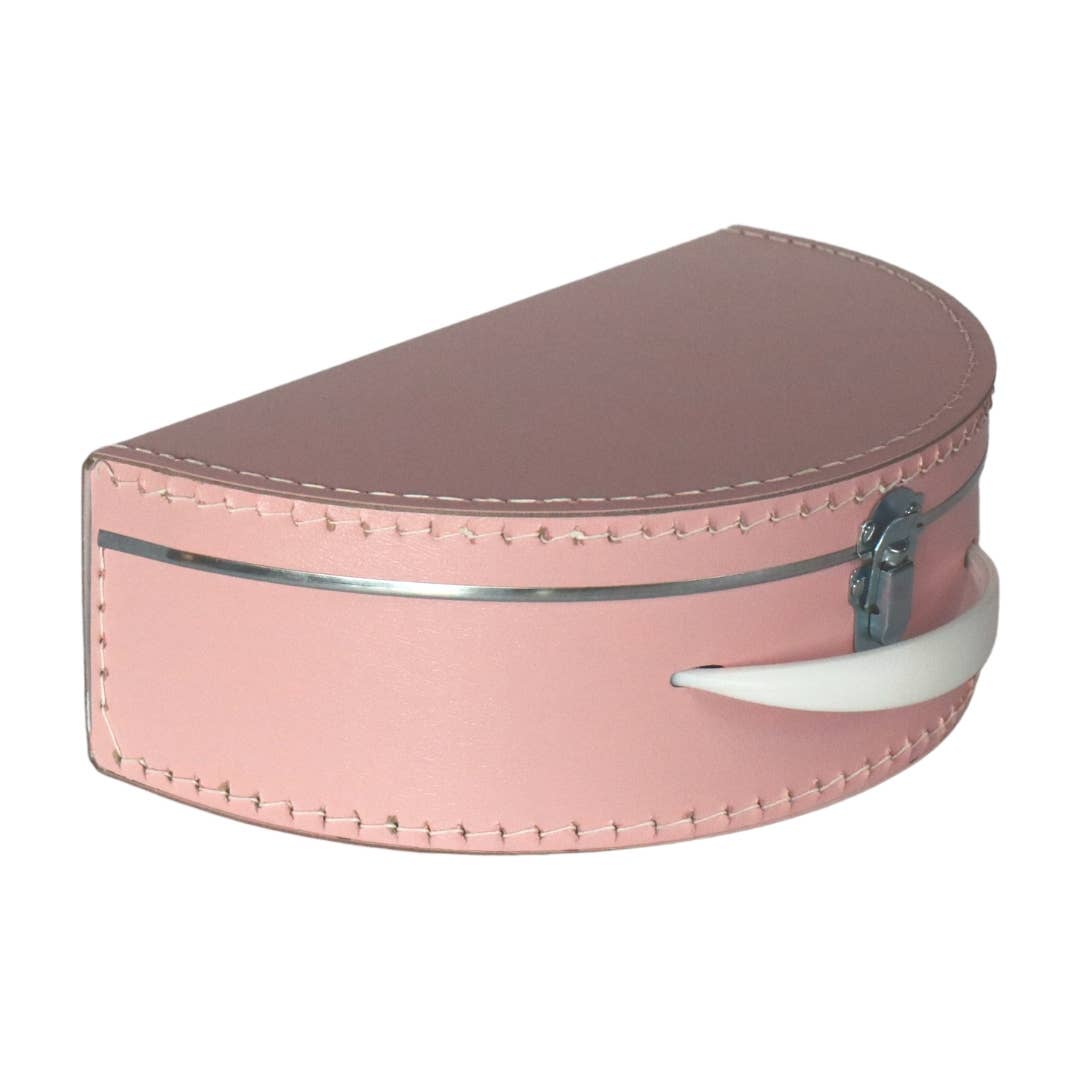Baby pink half round suitcase 28 cm