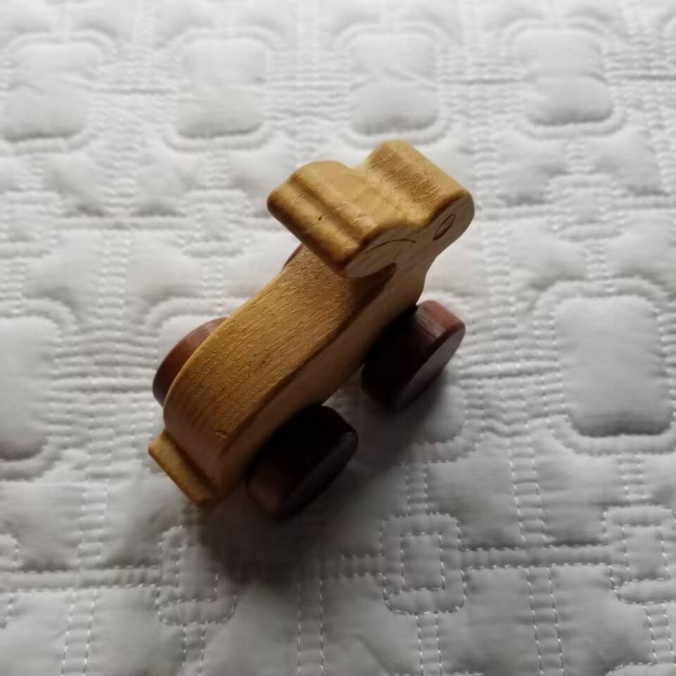 Wooden Bunny Trolley Toy Car