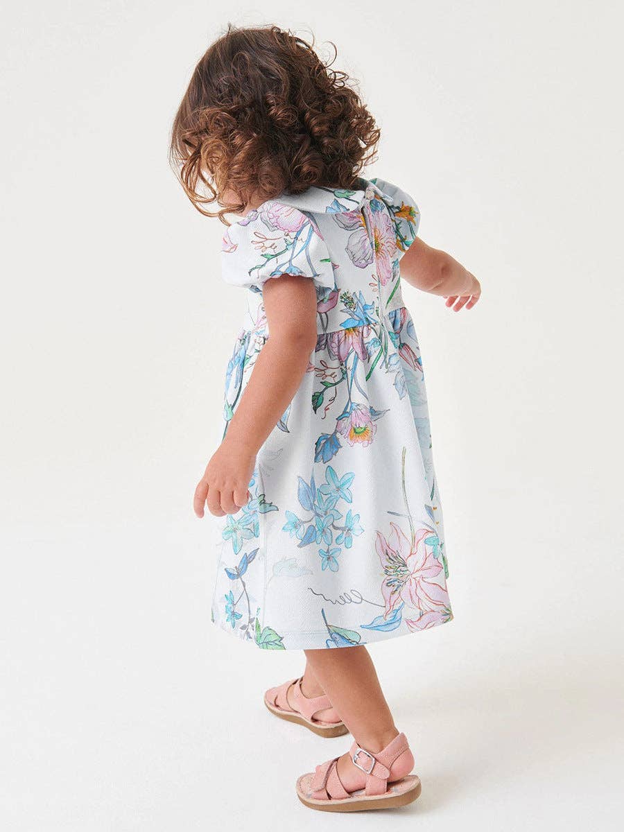 Spring And Summer Baby Girls Peter Pan Collar Short Sleeves
