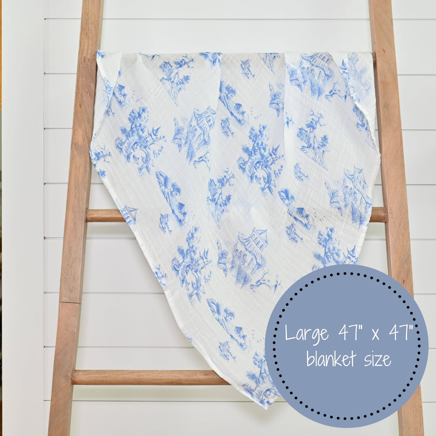 Toile Baby Swaddle Blanket