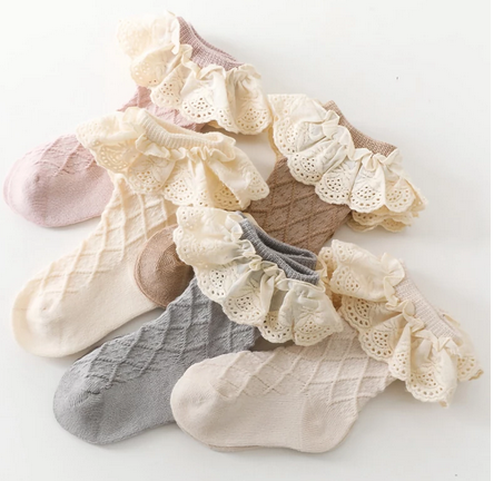 Annie & Charles® baby socks with ruffles