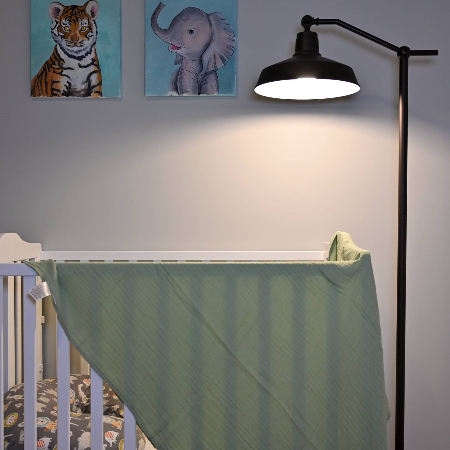 Green Baby Swaddle Blanket