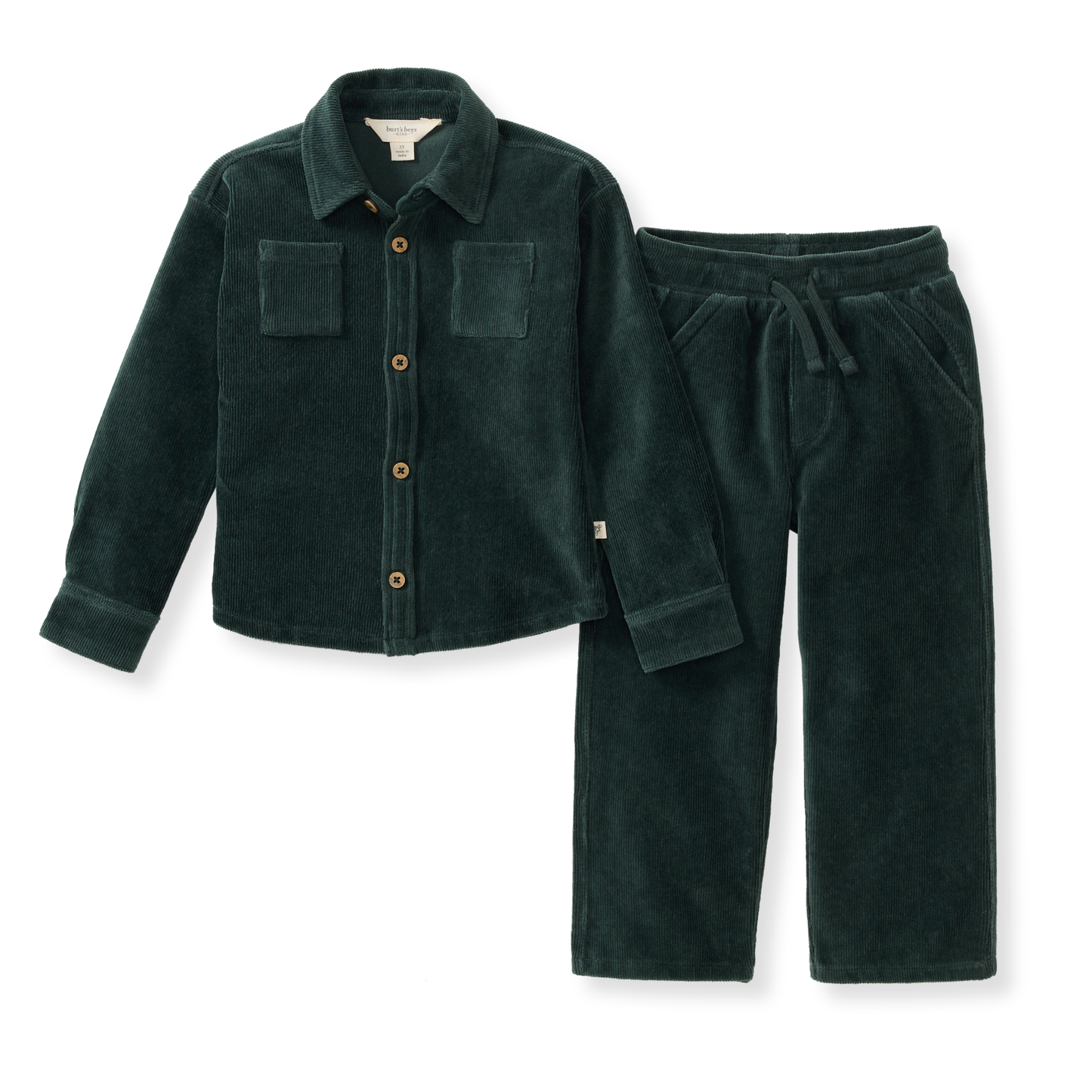 Burt's Bees Baby - Knit Corduroy Boy Shirt & Pants Set: 5T