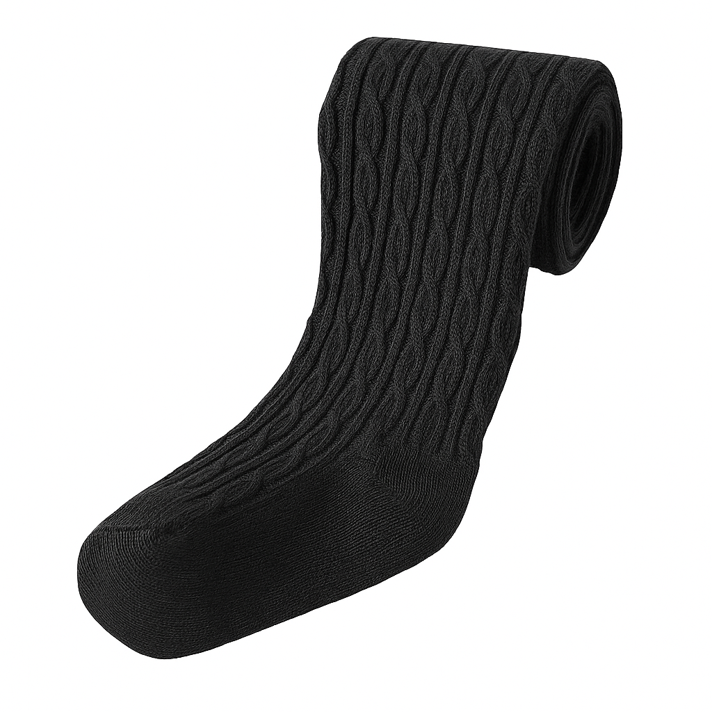 WOOTIE - Cotton Cable Winter Tights: Pink