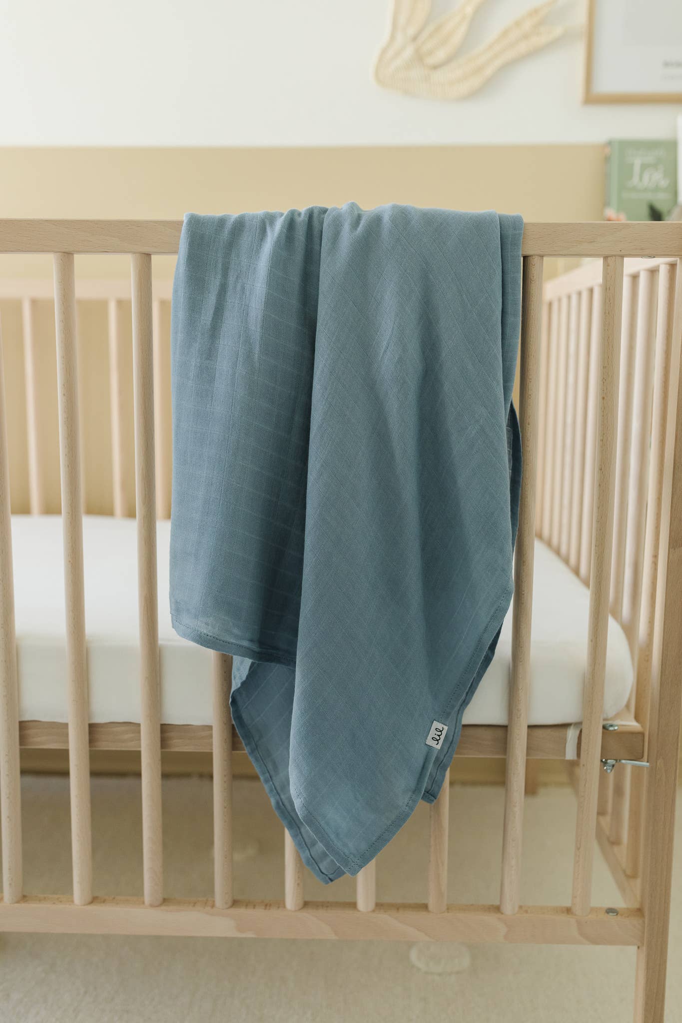 Dusty Blue Muslin Single Swaddle