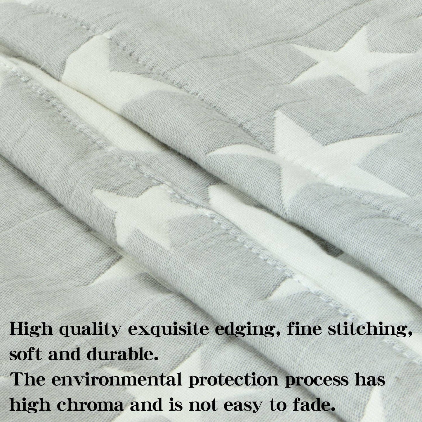 Bay & Loom - 3 Layer Muslin Cotton Jacquard Toddler Blanket: Blue / 30 x 40 inches