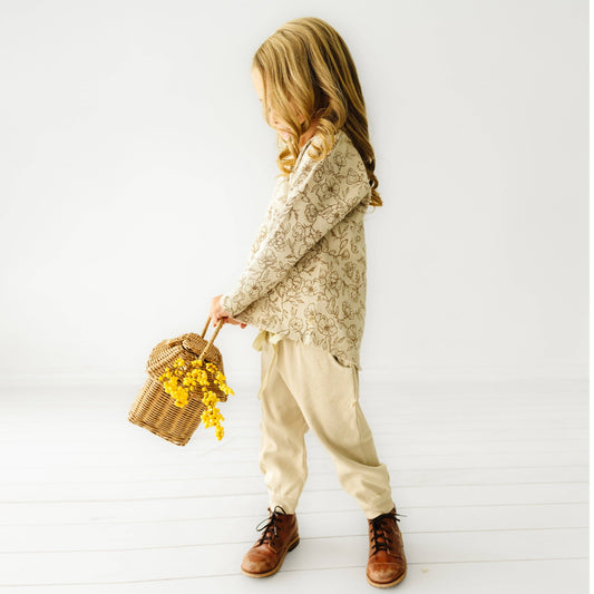 Organic Tee & Pant Set - Vintage Bloom