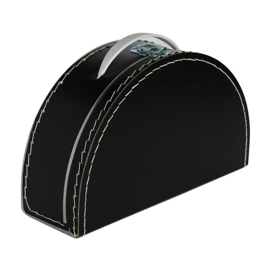 Black half round suitcase 28 cm