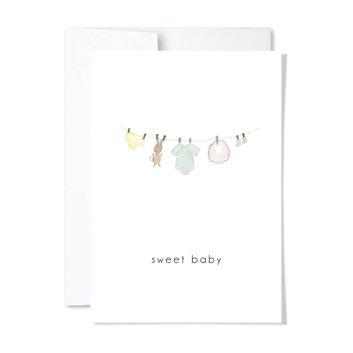 Sweet Baby Clothesline Card