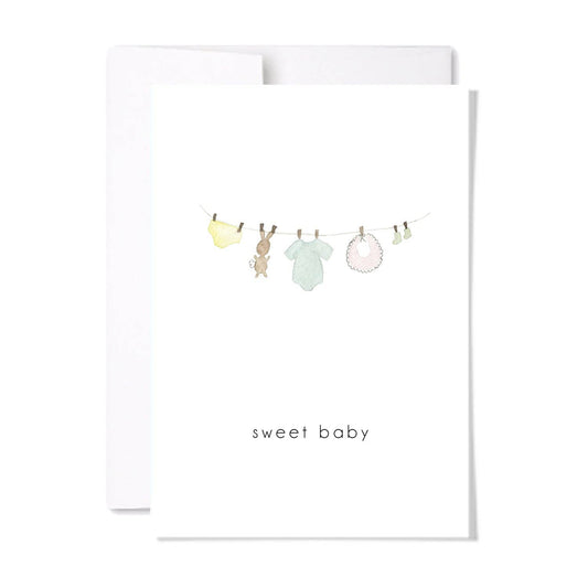 Sweet Baby Clothesline Card