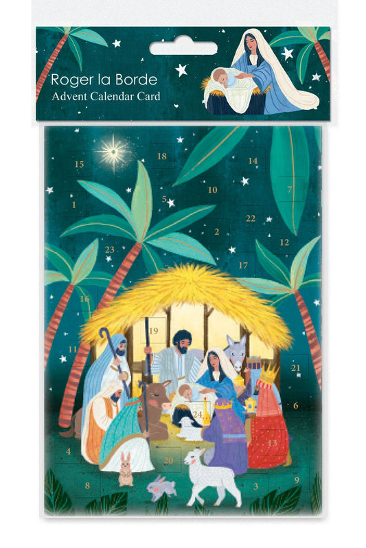 Away In A Manger Advent calendar card - ACC 073