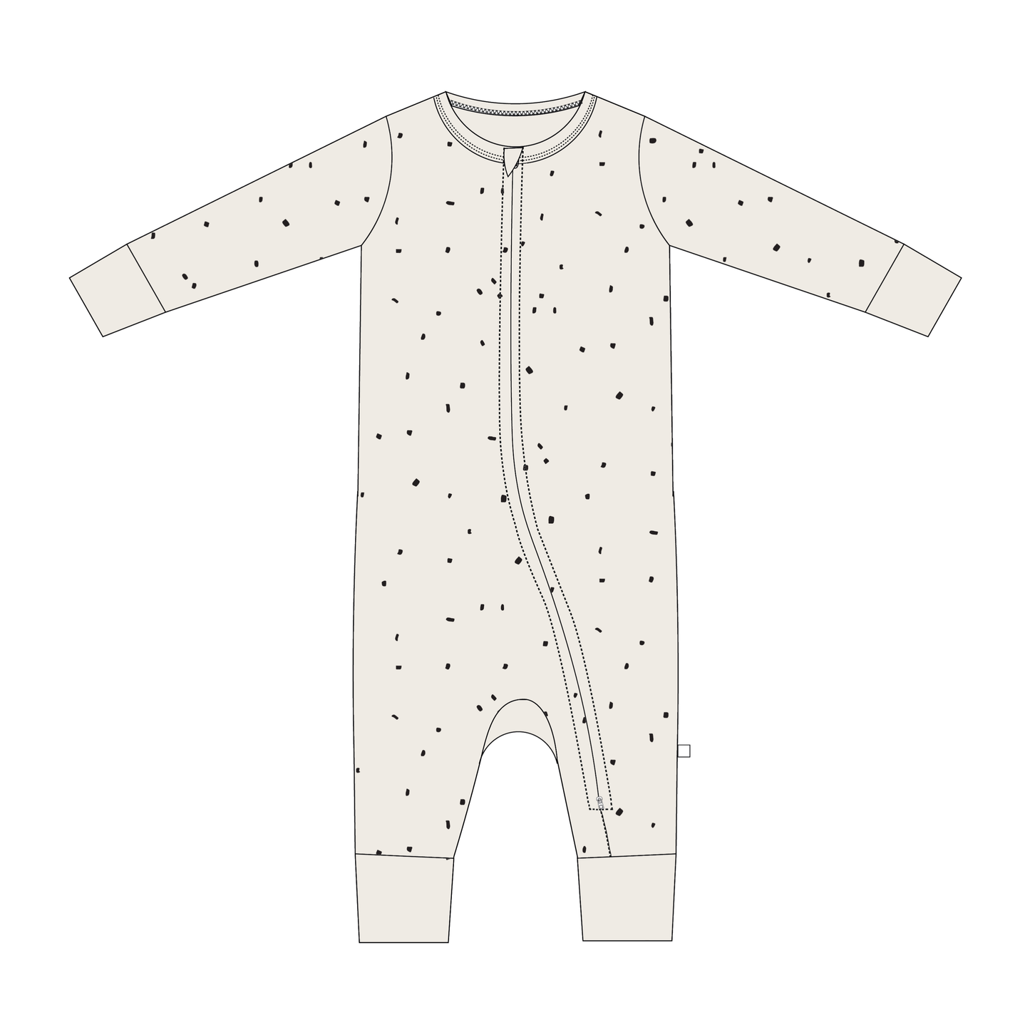 Organic 2-Way Zip Romper - Pixie Dots
