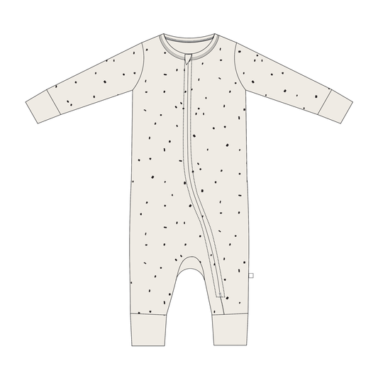 Organic 2-Way Zip Romper - Pixie Dots